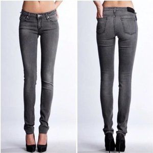 ACNE Kex Nightster Gray Denim Low Rise Skinny Jeans Size 29